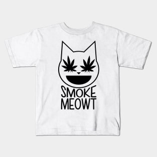 Smoke Meowt Cat - in tie dye and solids Kids T-Shirt